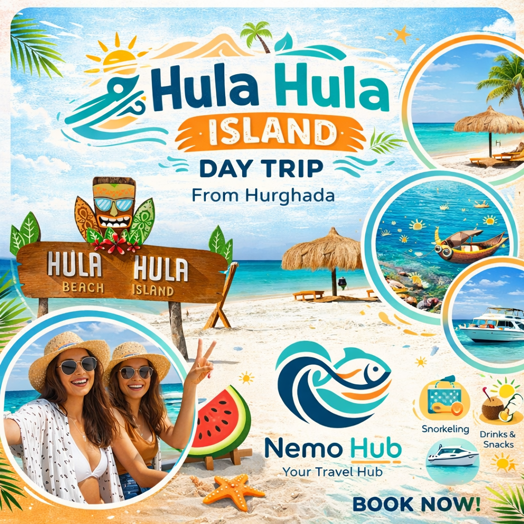 Hula Hula Island Day Trip from Hurghada (Snorkeling & Lunch)